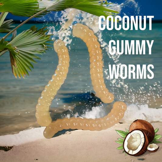 Coconut gummy worms (10ct)